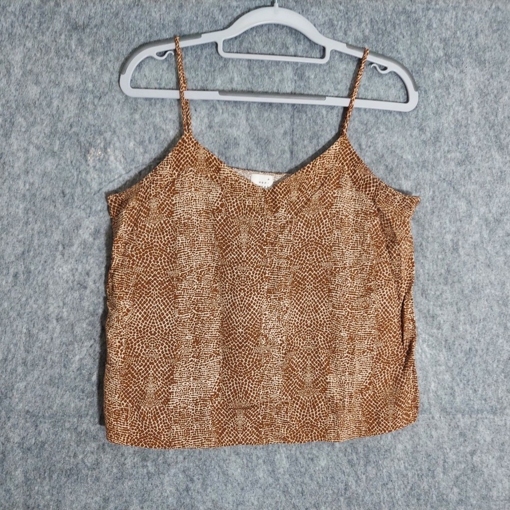 A New Day Cami M‎ Snakeskin Spaghetti Straps V Neck Loose Fit Mob Wife Edgy